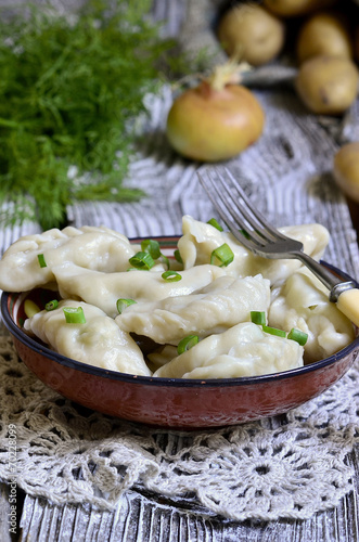 Vareniki with potatoes.