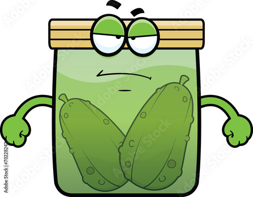 Cartoon Pickle Jar Grumpy