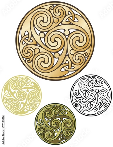 Pagan emblem, celtic coin design