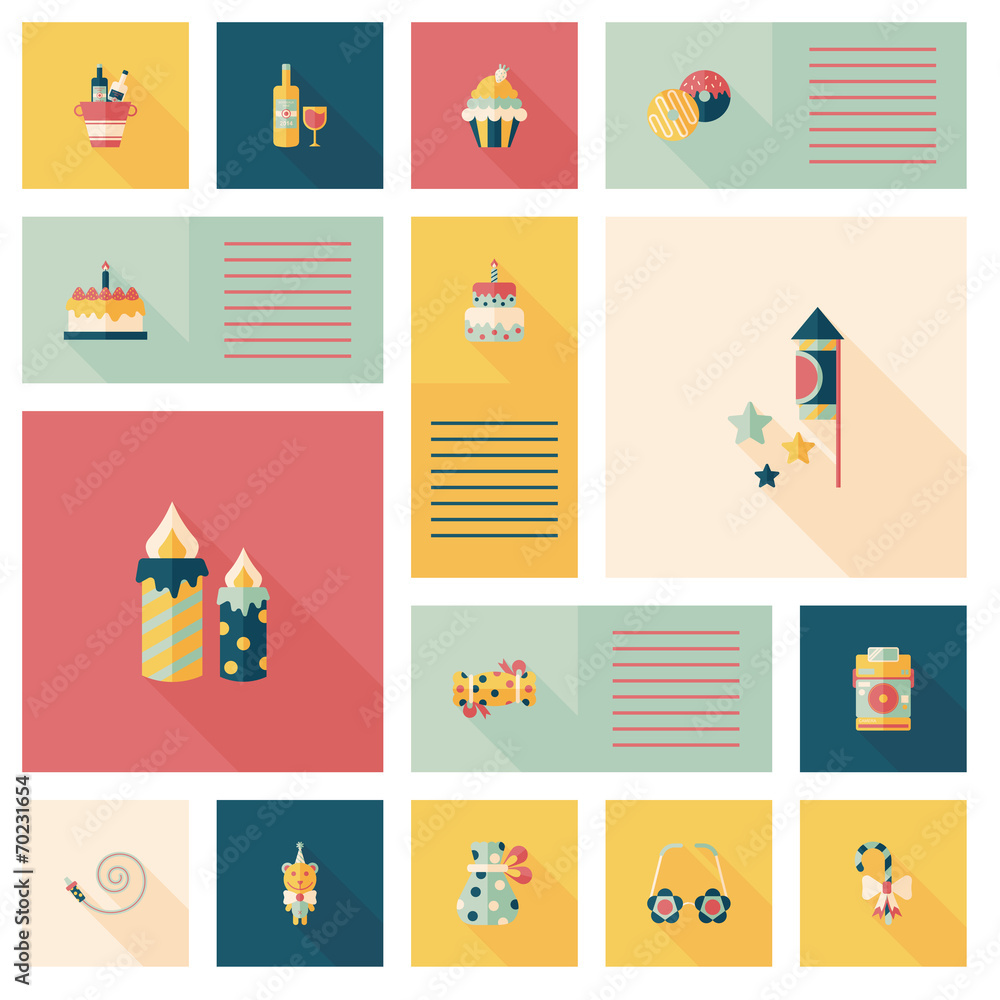 happy birthday flat ui background , eps10 happy birthday flat ui background , eps10