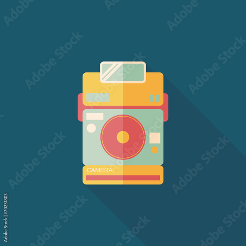 camera flat icon with long shadow,eps10