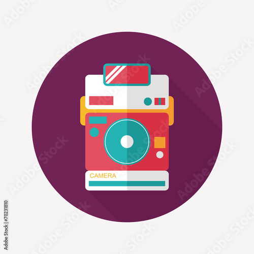 camera flat icon with long shadow,eps10