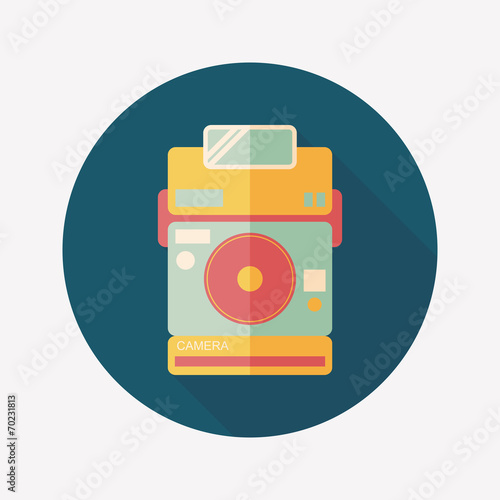 camera flat icon with long shadow,eps10