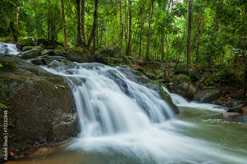 Side view of Krating waterfall in Juntaburi province ,Thailand