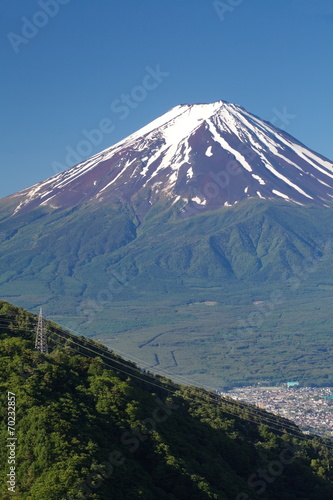 Mt Fuji in summer season from Kawaguchiko lake