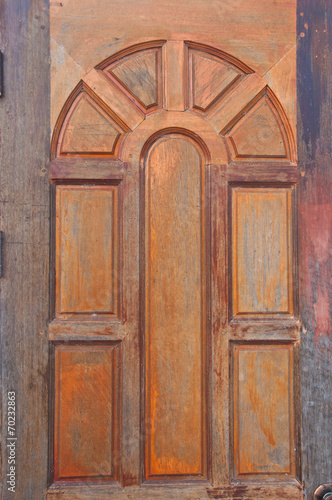 Texture of a wooden door with blanks