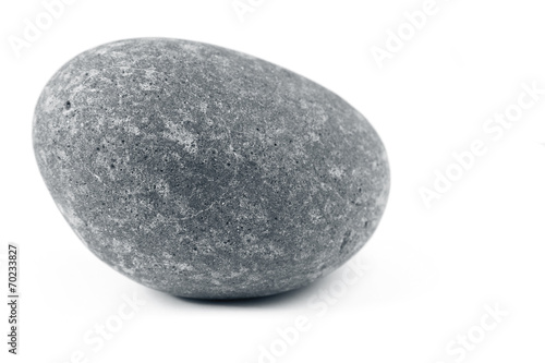 One rock on white