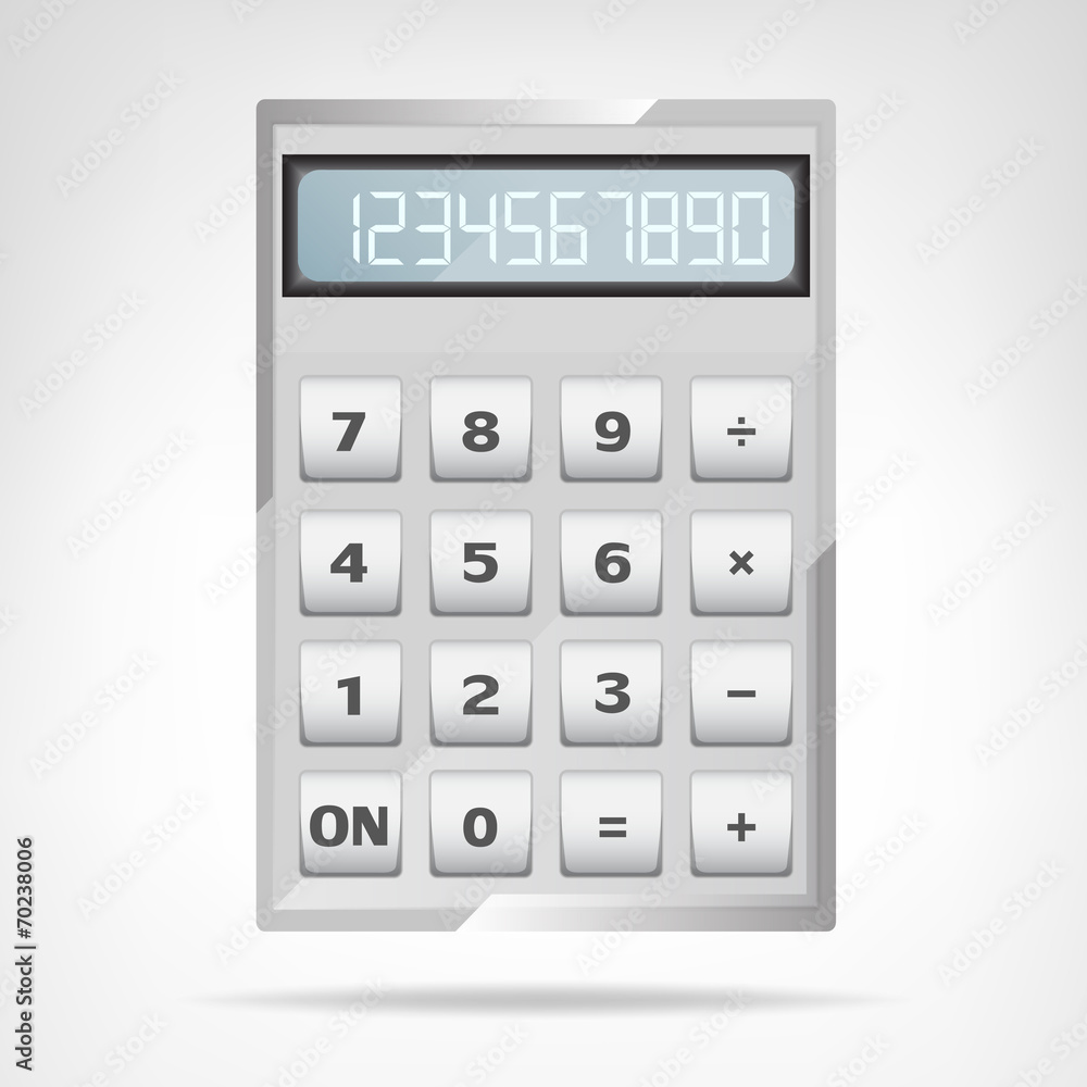 small square metallic calculator object isolated small square metallic calculator object isolated