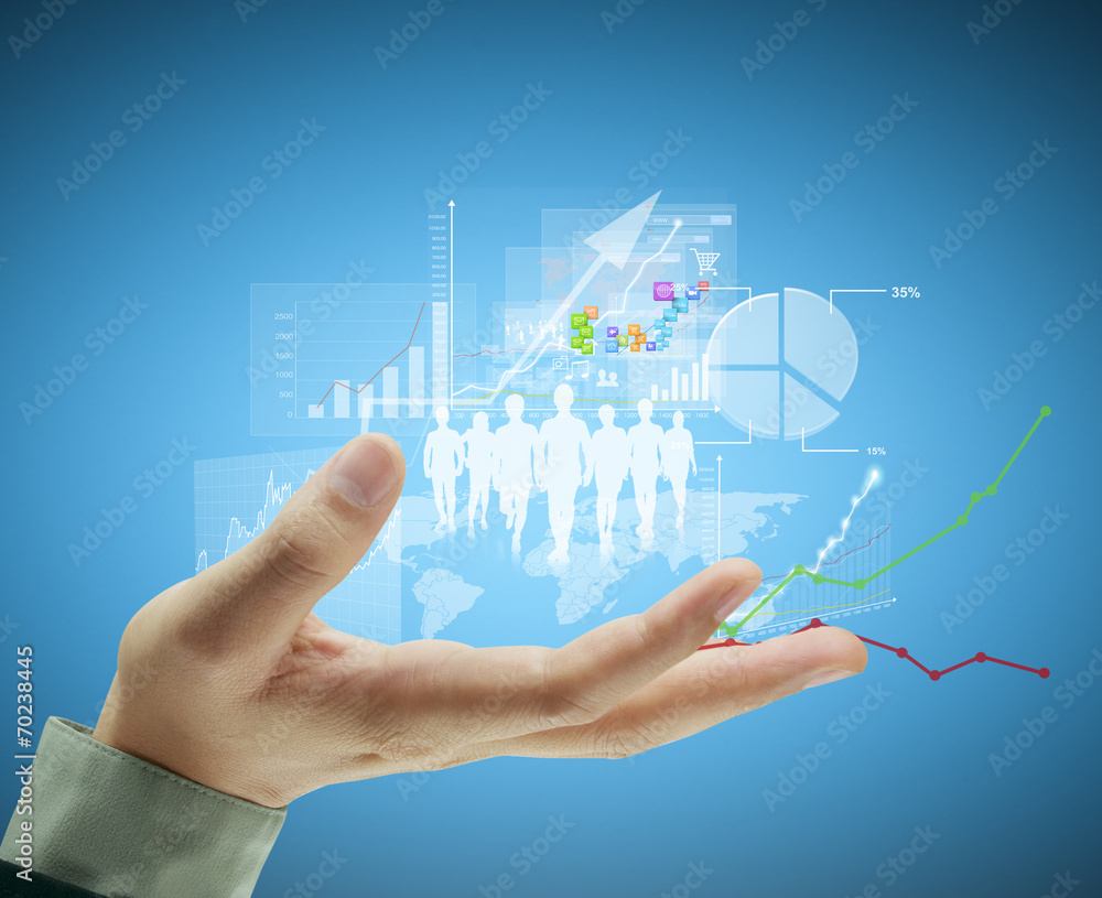 Man holding business Man holding business