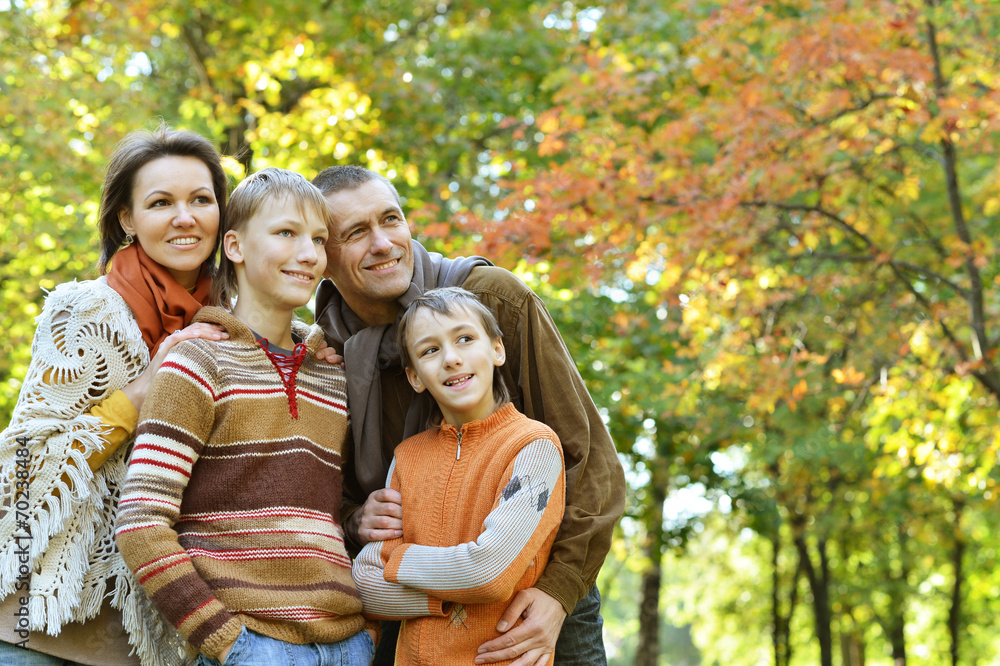 Fototapeta premium Portrait of family relaxing i