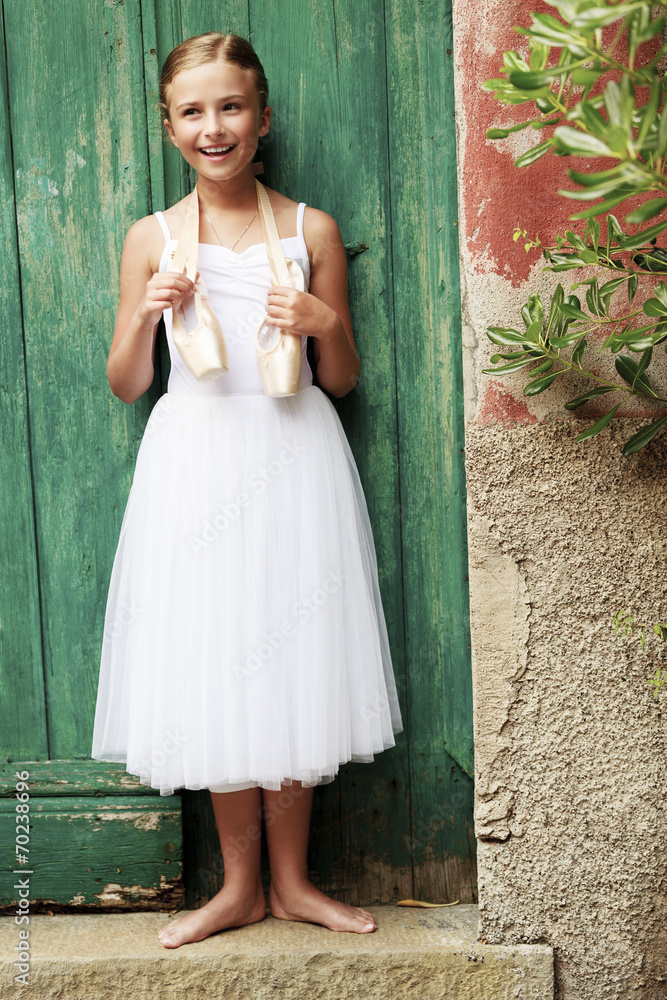 Naklejka premium Ballet, ballerina - young and beautiful ballet dancer