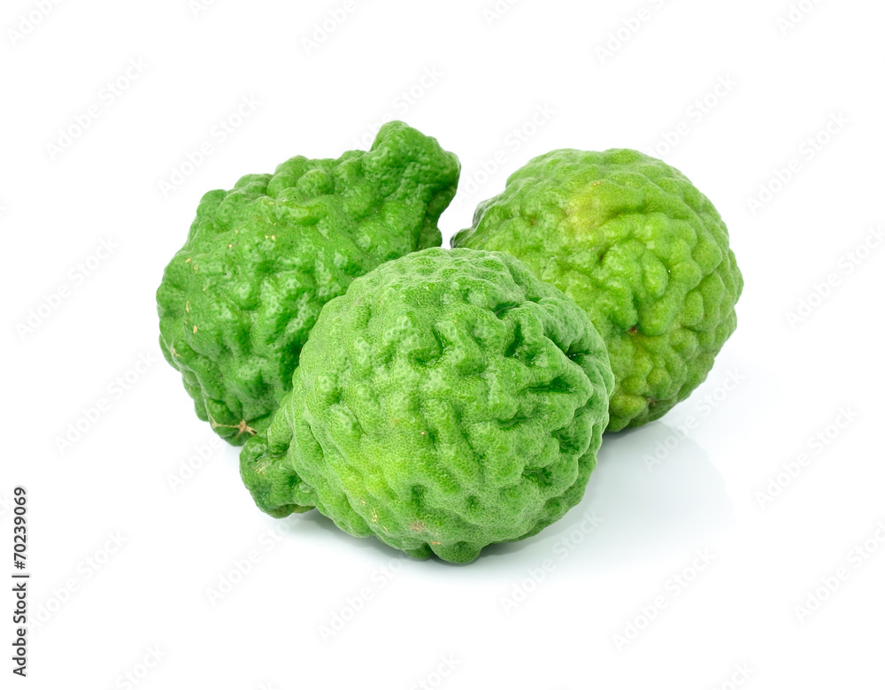 Fototapeta premium Kaffir Lime isolated on white background
