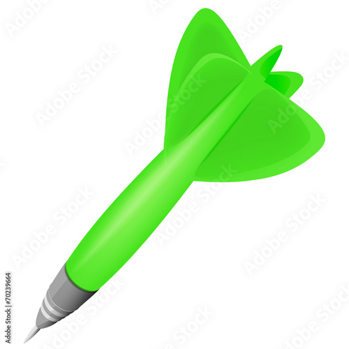 green dart object isolated