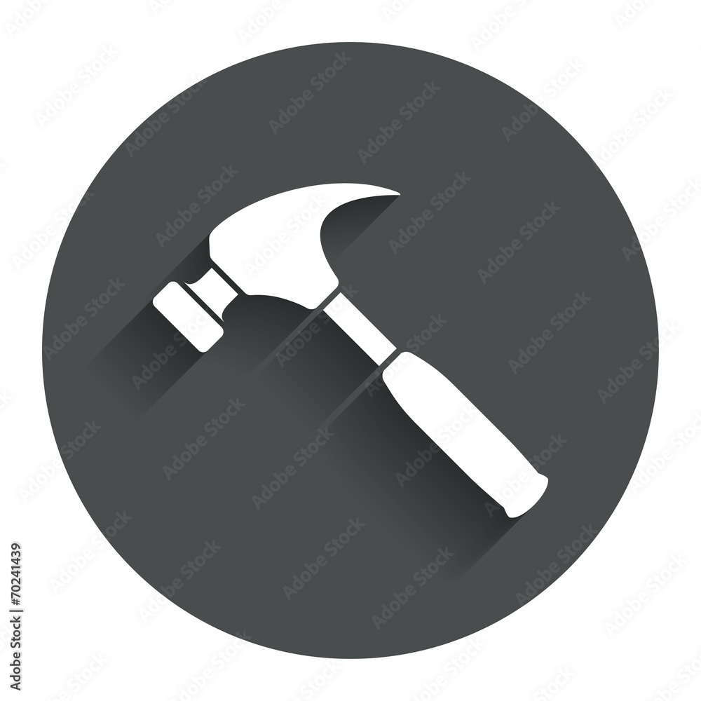 Hammer sign icon. Repair service symbol. Hammer sign icon. Repair service symbol.