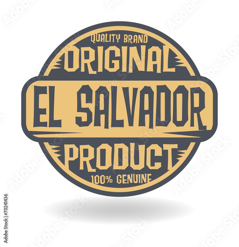 Abstract stamp with text Original Product of El Salvador