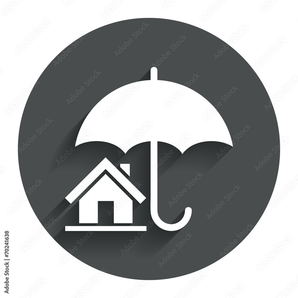Home insurance sign icon. Real estate insurance. Home insurance sign icon. Real estate insurance.