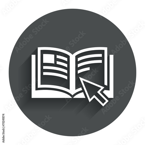 Instruction sign icon. Manual book symbol.