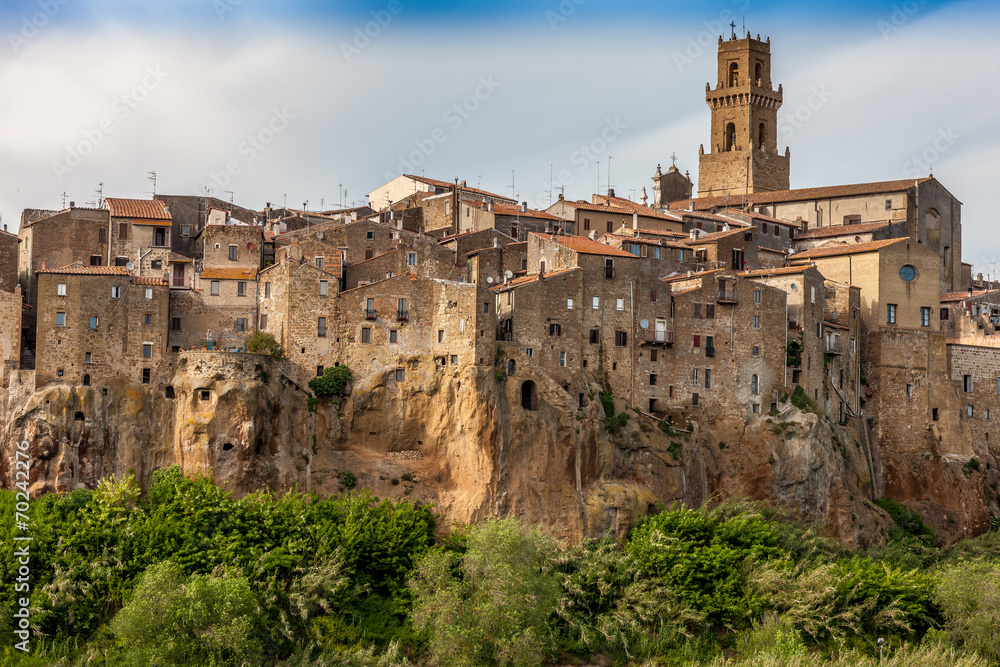 Pitigliano city on the cliff, Tuscany, Italy