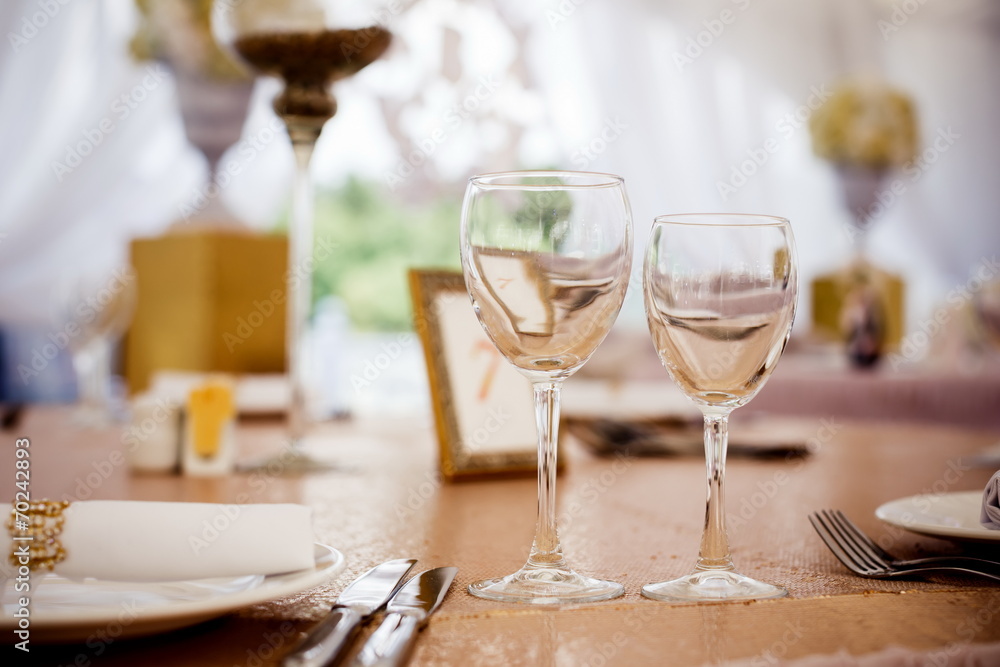 Table setting for celebration