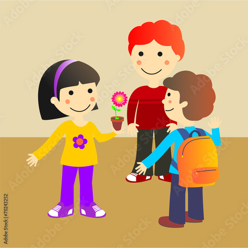 Niños hablando