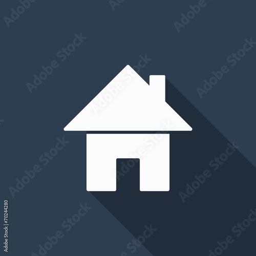 home icon with long shadow