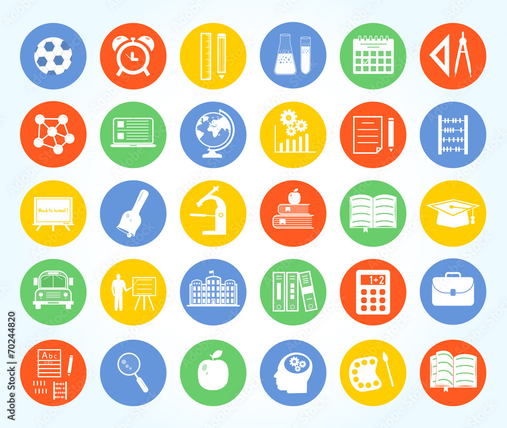 Back to school icon set Back to school icon set