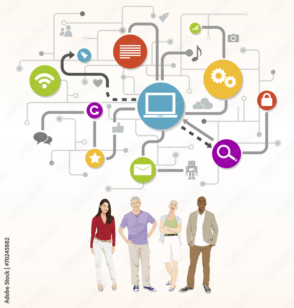 Multi-Ethnic People and Connection Concepts Multi-Ethnic People and Connection Concepts
