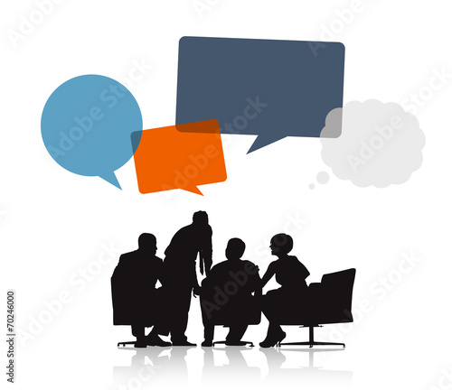 Business People Meeting with Speech Bubble