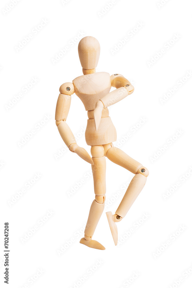 Wooden mannequin isolated on white Wooden mannequin isolated on white