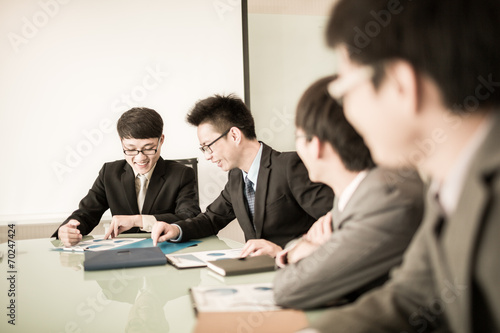 Wallpaper Mural Successful business meeting with a group of people at the office Torontodigital.ca