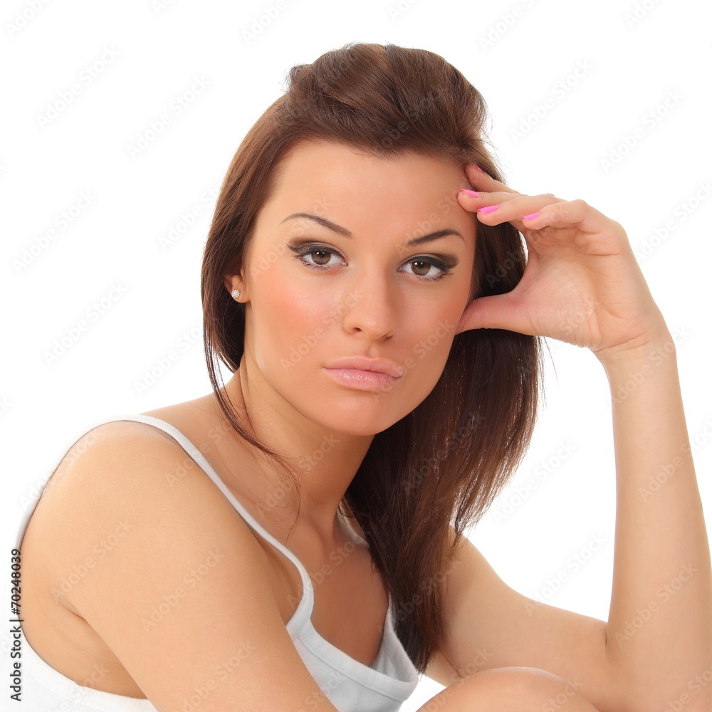 sexy girl in underwear sitting on a blanket sexy girl in underwear sitting on a blanket