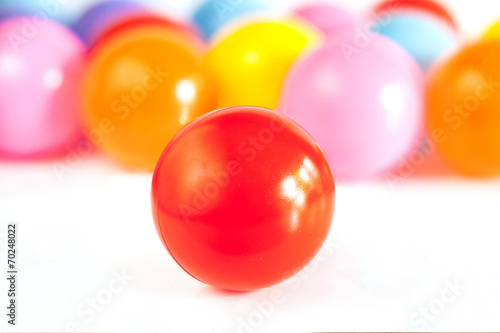 Many colour plastic balls