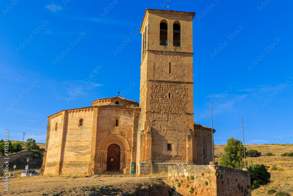 Veracruz medieval church, ancient templar church in Segovia, Spa