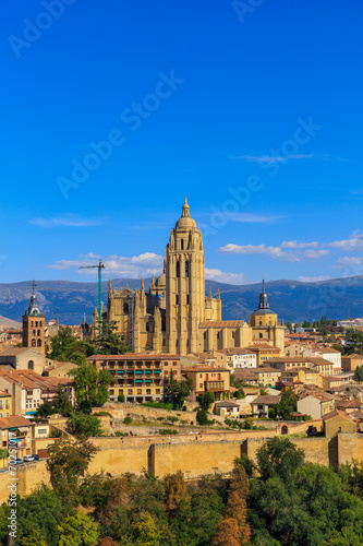 Segovia Roman Catholic Cathedral at Castile and Leon, Spain © czamfir