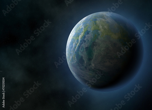 halo earth planet on cosmos sky backgrounds