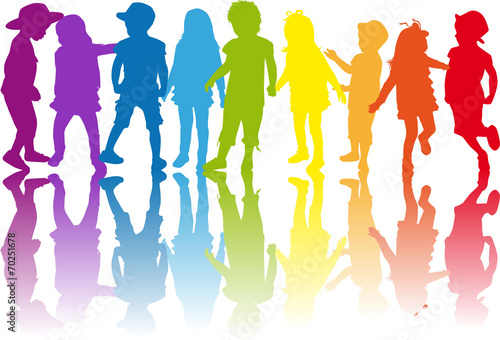 children silhouette