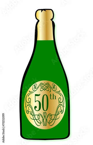 50th Celebration Wine Bottle