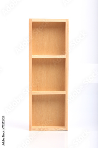 wood shelves isolated on white background