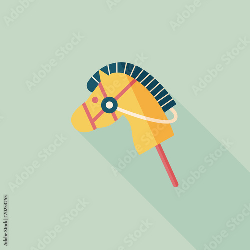 toy horse flat icon with long shadow,eps10