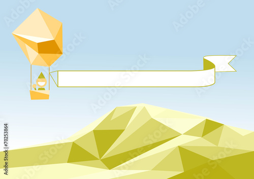 aerostat above the hill