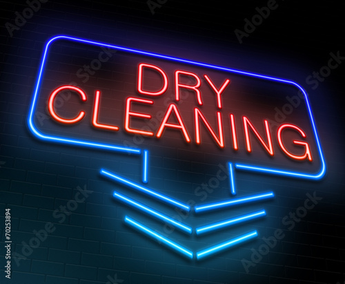 Dry cleaning concept.