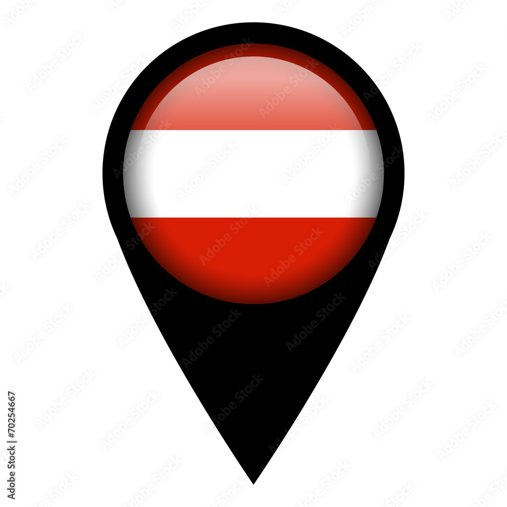 Flag pin illustration - Austria Flag pin illustration - Austria