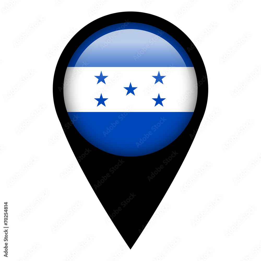 Flag pin illustration - Honduras Flag pin illustration - Honduras