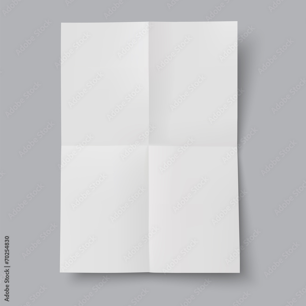 Vector folded paper. Transparent shadow. Vector folded paper. Transparent shadow.