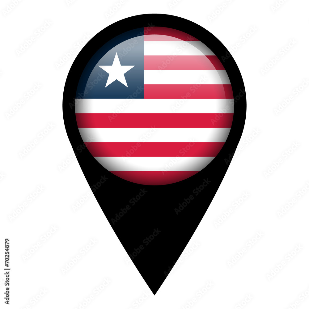 Flag pin illustration - Liberia Flag pin illustration - Liberia