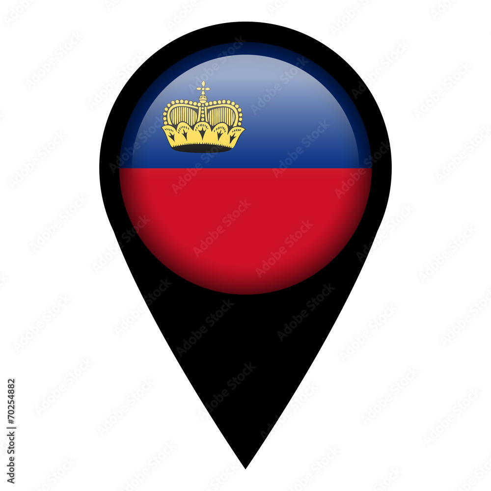 Flag pin illustration - Liechtenstein Flag pin illustration - Liechtenstein