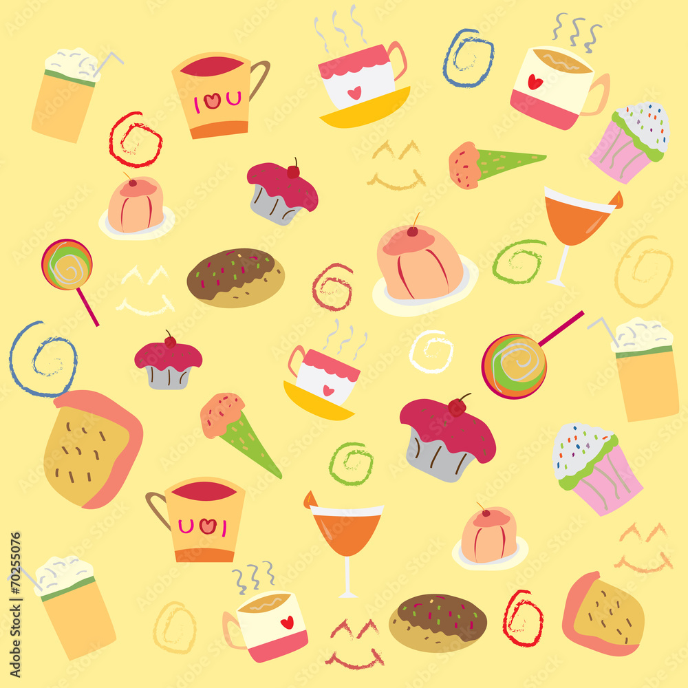 Coffee shop background Stock Vector | Adobe Stock