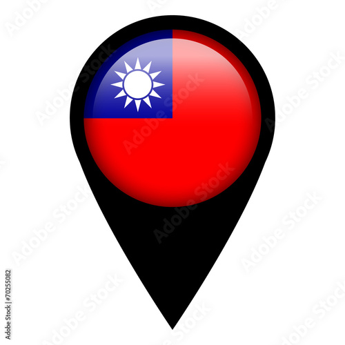 Free Download Flag pin illustration - Taiwan - GFXLoad