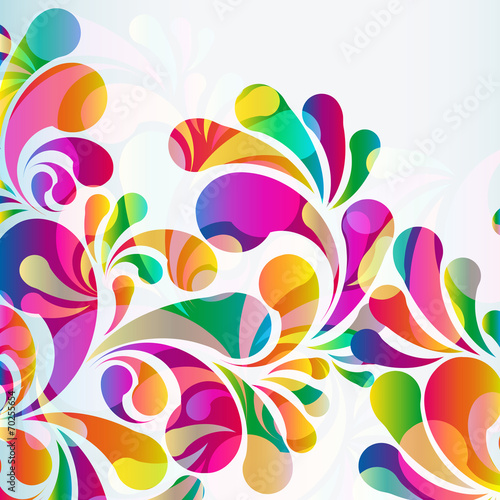 Abstract colorful arc-drop background.