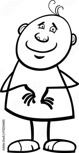 funny happy man cartoon coloring page